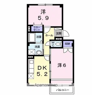 アベニューB【2階】の間取り