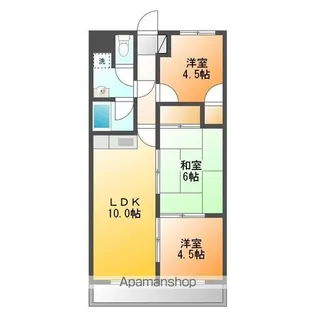 ドミール上ノ台A【3階】の間取り