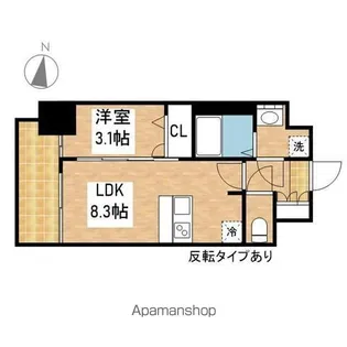 プレサンスSAKAEフロント【13階】の間取り