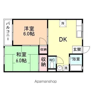 ソルシェK D棟【115号室】の間取り