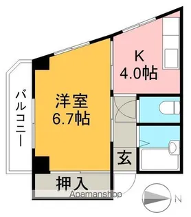 ジューヌ高須【4階】の間取り