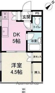 グリーンハイム【202号室】の間取り