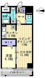 アルファレガロ中央町【9階】の間取り