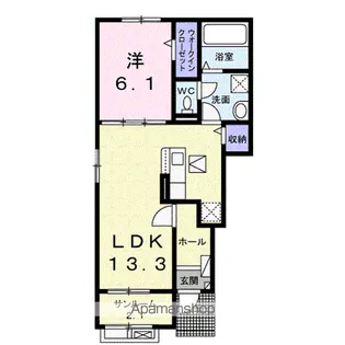 杜の風 人来田【1階】の間取り