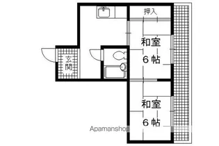 コーポ早河【302号室】の間取り