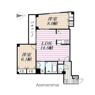 ARCOBALENO SHINMEI【4階】の間取り