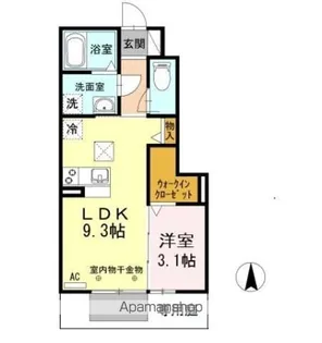 グランドゥール B【1階】の間取り