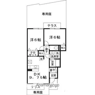 エリシオン日高 D棟【1階】の間取り