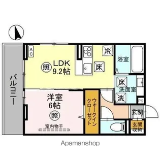 NOBLE VILLA 弥生【1階】の間取り