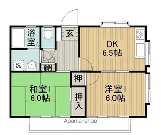 上原五味ハイツA棟【201号室】の間取り