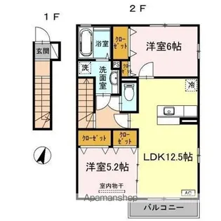 クレエルKC棟【2階】の間取り
