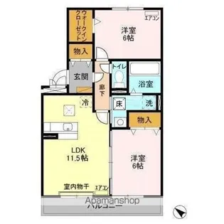 グランドソレイユ B棟【2階】の間取り