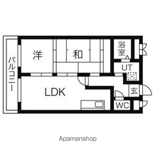 THE TOKUGETU20【1B号室】の間取り