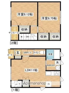 エクセル・ワカタケ【C号室】の間取り