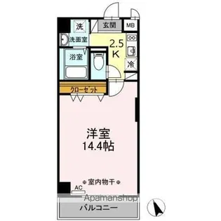 グリーンハイツ北口【2階】の間取り