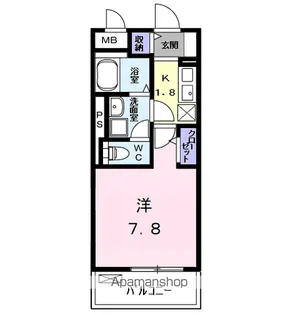 ハーモニーハイツ高畑【2階】の間取り