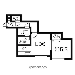 ハピネス北2条Ⅱ【1階】の間取り