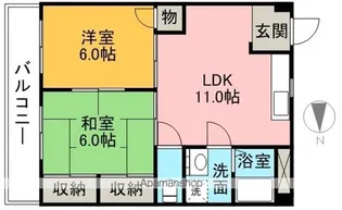 グランドハイム森松【402号室】の間取り