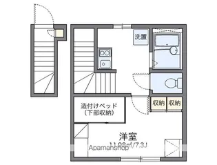 レオパレス中田第三【2階】の間取り