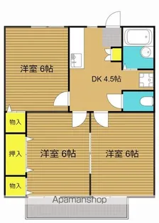 パークランドハイツ【1階】の間取り