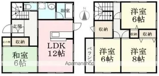 福井県福井市花堂中2丁目【一戸建】の間取り