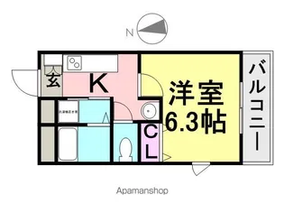 ブリッサ立花【302号室】の間取り