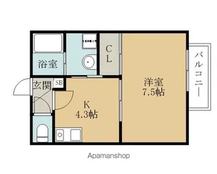 ハイツディオ【1階】の間取り