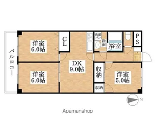 TステージミカーレⅠ【202号室】の間取り