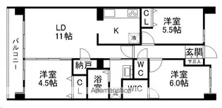 DRESSER新田東【9階】の間取り