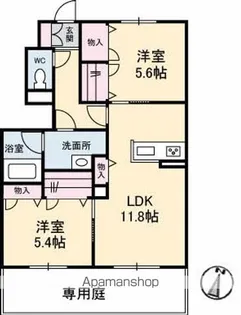 フォーブル弐番館【1階】の間取り