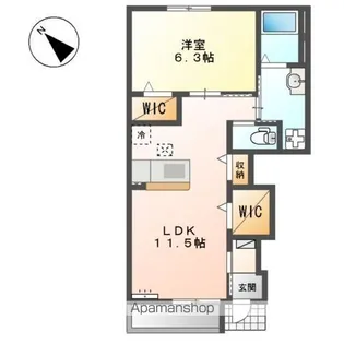 メルヴェーユ【1階】の間取り