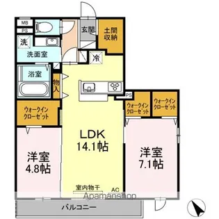 アプリコット末武下【2階】の間取り