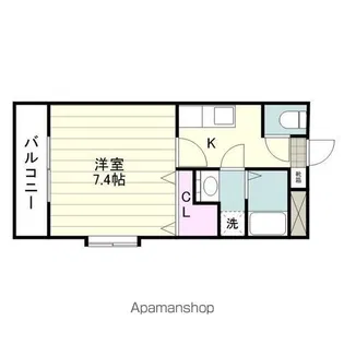 PARK SIDE 葉月館【403号室】の間取り