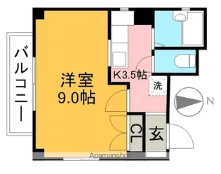 クリスタルハイツ【2階】の間取り