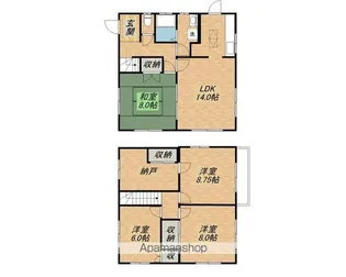 滋賀県甲賀市甲南町耕心3丁目【一戸建】の間取り