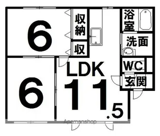 らいふF【1階】の間取り