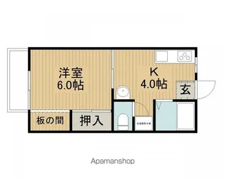 コーポエイトA【102号室】の間取り