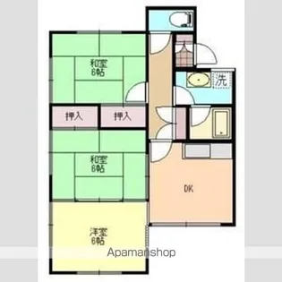 新田ハイツA【102号室】の間取り