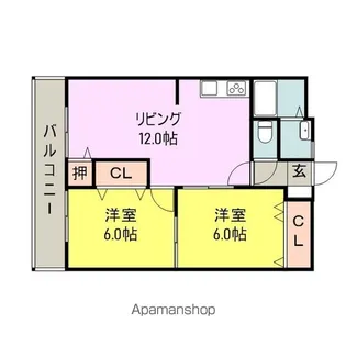 マンションセンチュリー【6階】の間取り