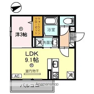 プラートコート今津【3階】の間取り