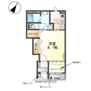 ラ クレアージュ【107号室】の間取り