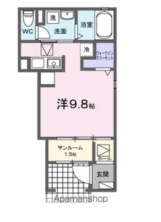 エイス クラウディア【105号室】の間取り