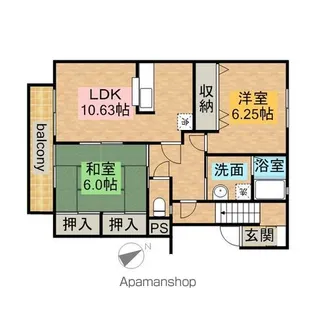 ベルメナージュAKB【2階】の間取り