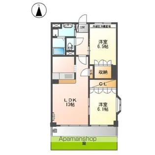 ウッドヴィレッジⅡ【1階】の間取り