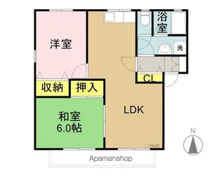 グランパレ陽向C棟【2階】の間取り