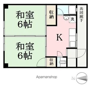 町屋1番館【5号室】の間取り