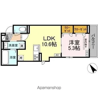 東京都新宿区北新宿3丁目【アパート】の間取り