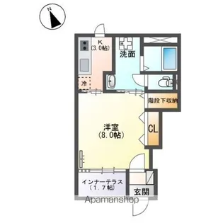 仮)取手市米ノ井アパートA棟【1階】の間取り