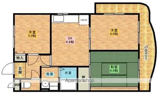 プリモディーネ高石【5階】の間取り
