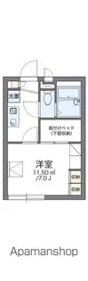 レオパレスソレーユ萩崎【102号室】の間取り